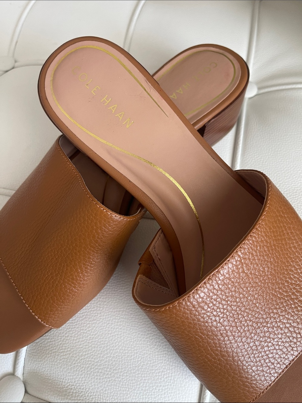 Cole Haan. Calli Single Band Block Heel Slide Sandal